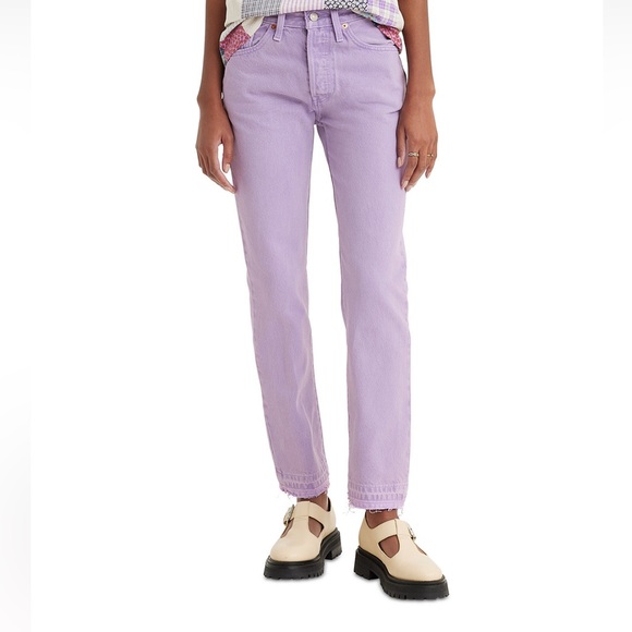 NWT LEVI’S 501 Original-Fit Straight-Leg Jeans Purple Rose size 31”30 - Picture 1 of 2